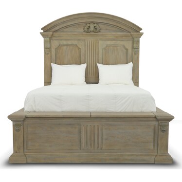 Arch Salvage King Panel Bed