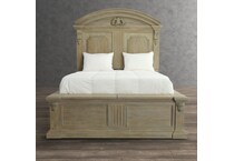 arch salvage brown queen panel bed p  