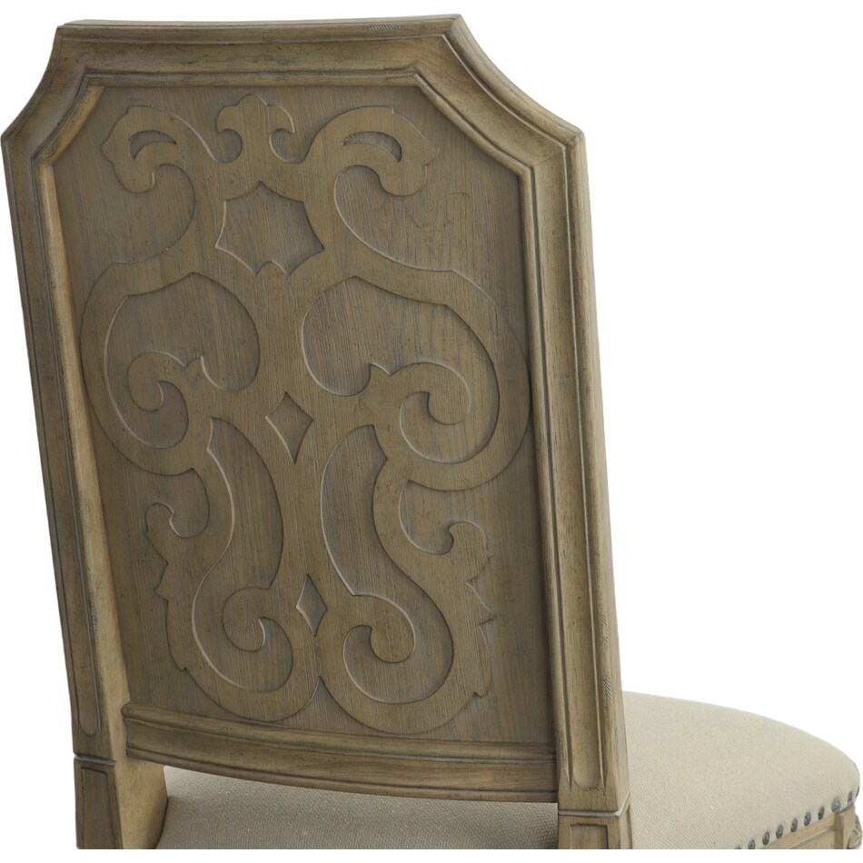 arch salvage brown side chair   