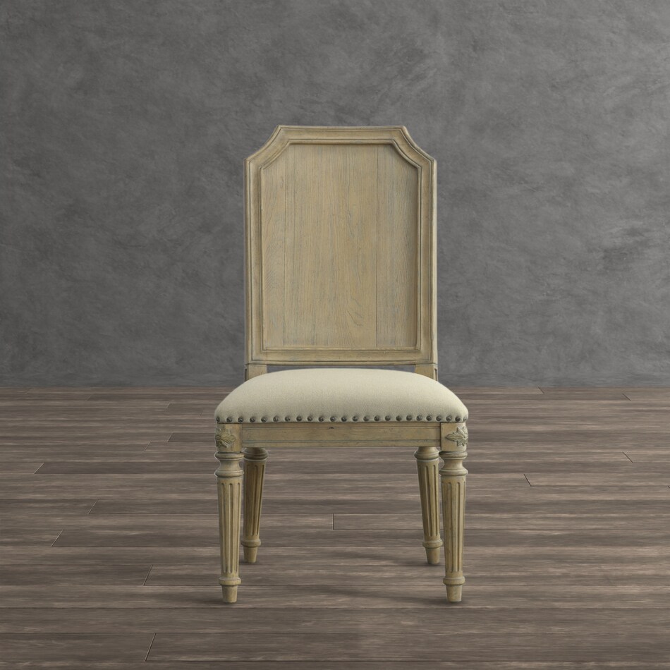 arch salvage brown side chair   
