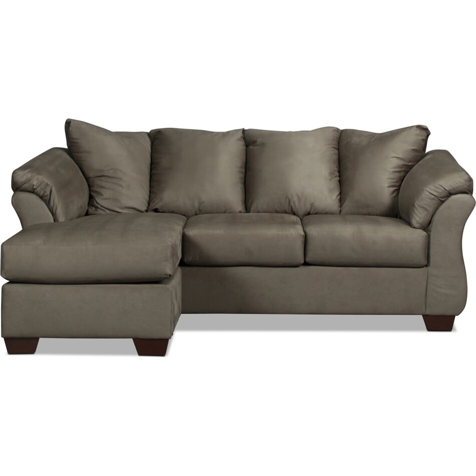 archer cobblestone gray sofa chaise   