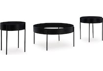 ardoline occasional black oc  pack of tables t   