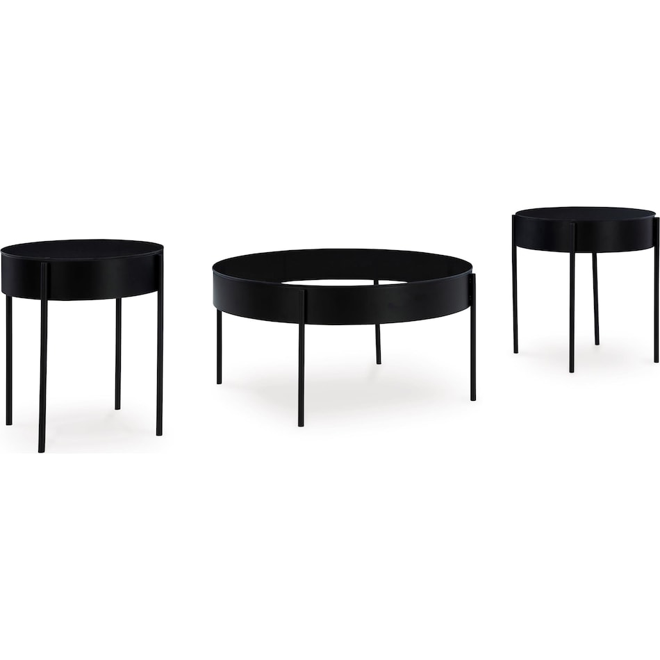 ardoline occasional black oc  pack of tables t   