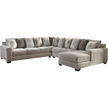 Ardsley 4-Piece Sectional with Chaise - Right Facing
