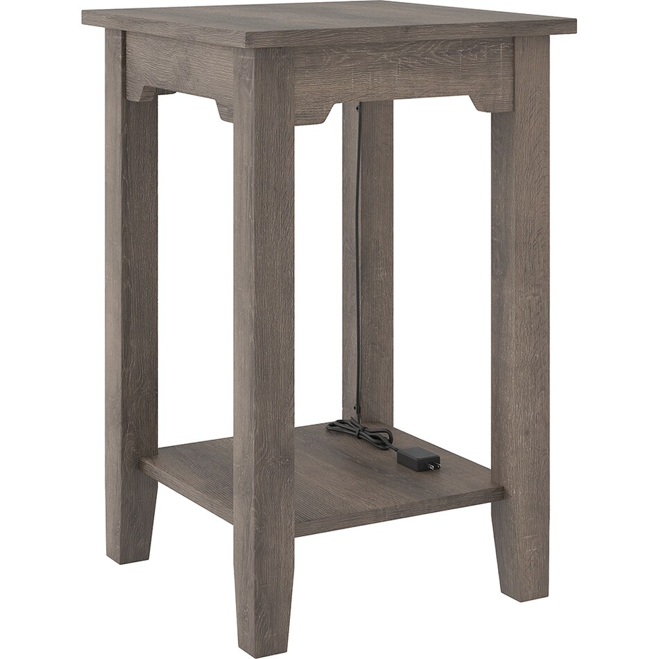 arlenbry gray chairside table t   