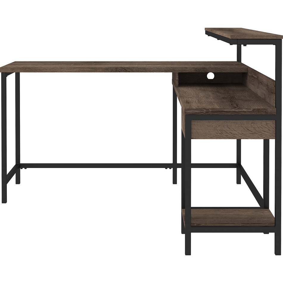 arlenbry gray l shaped desk h   