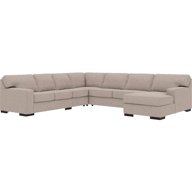 Ashlor Nuvella 5-Piece Sleeper Sectional with Chaise