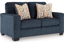 aviemore ink living room blue st loveseat   