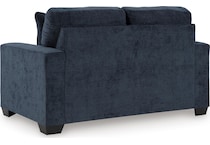 aviemore ink living room blue st loveseat   