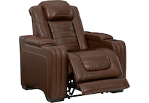 backtrack brown leather power recliner u  