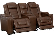 backtrack brown mt motion leather loveseat p u  