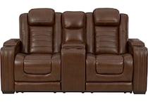 backtrack brown mt motion leather loveseat p u  