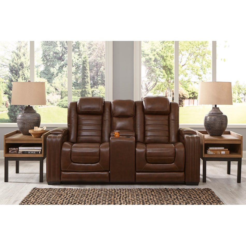 backtrack brown mt motion leather loveseat p u  