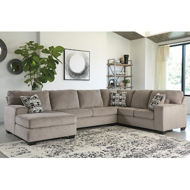 Ballinasloe 3-Piece Platinum Sectional with Chaise