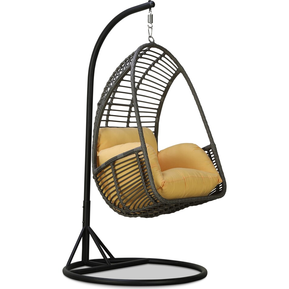 basket chair yellow outdoor chair p  