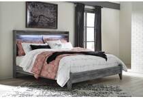 baystorm bedroom gray king panel bed apk b kpb  