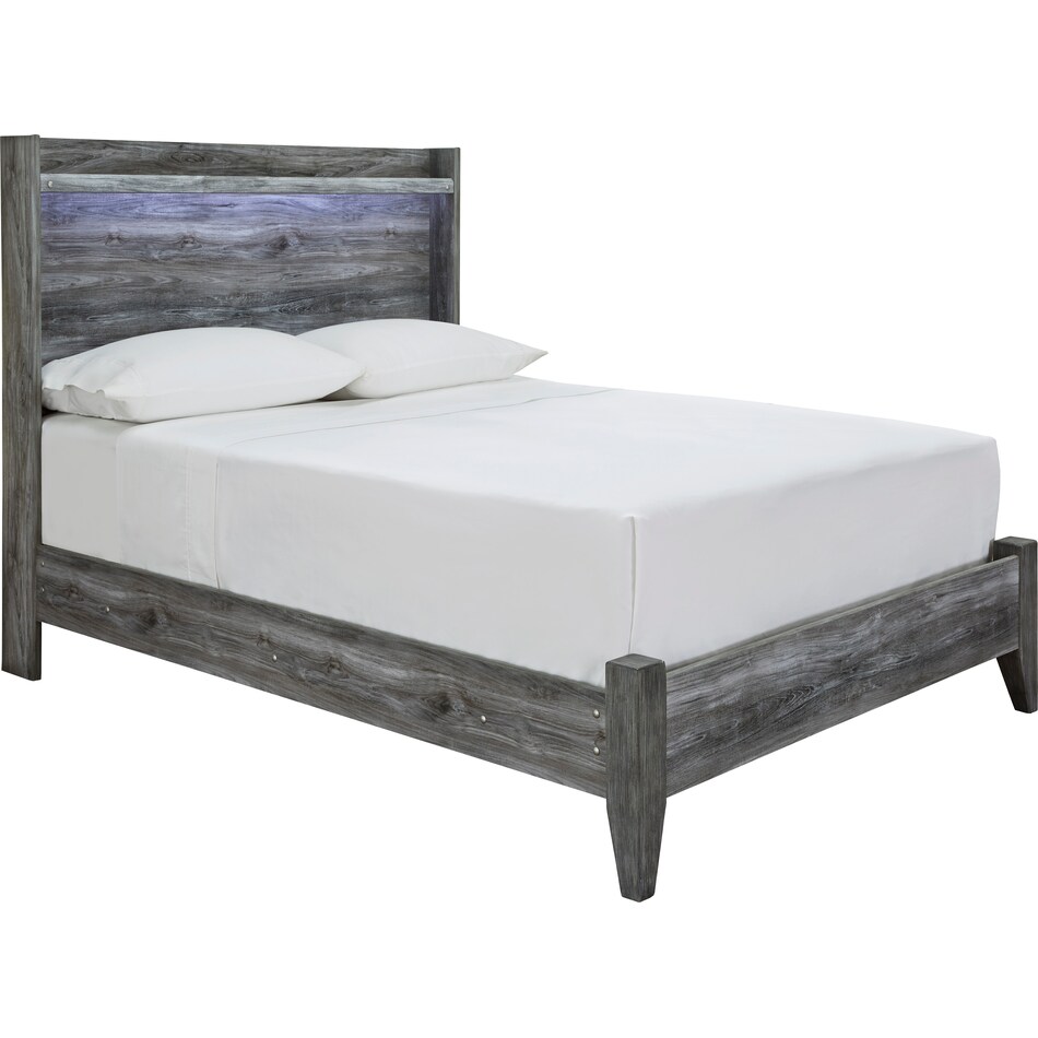baystorm bedroom gray queen panel bed apk b qpb  
