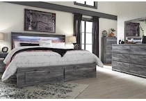 baystorm bedroom gray queen storage bed apk b qs  
