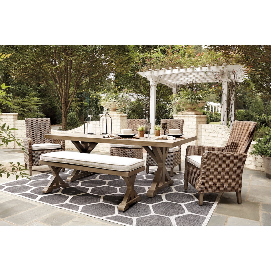 beachcroft outdoor neutral outdoor dining set rm  