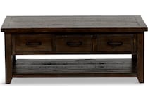 beckett occasional dark brown oc coffee table   