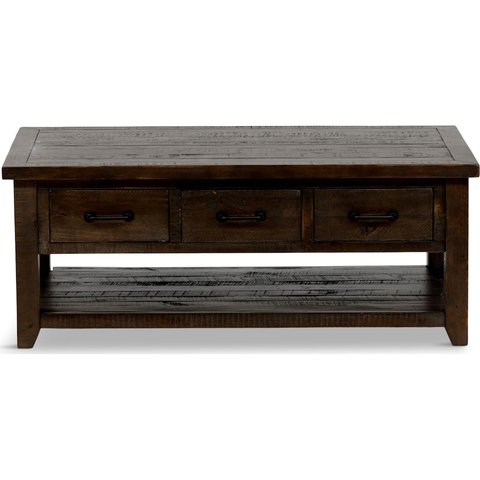 beckett occasional dark brown oc coffee table   