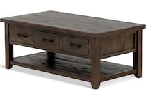 beckett occasional dark brown oc coffee table   