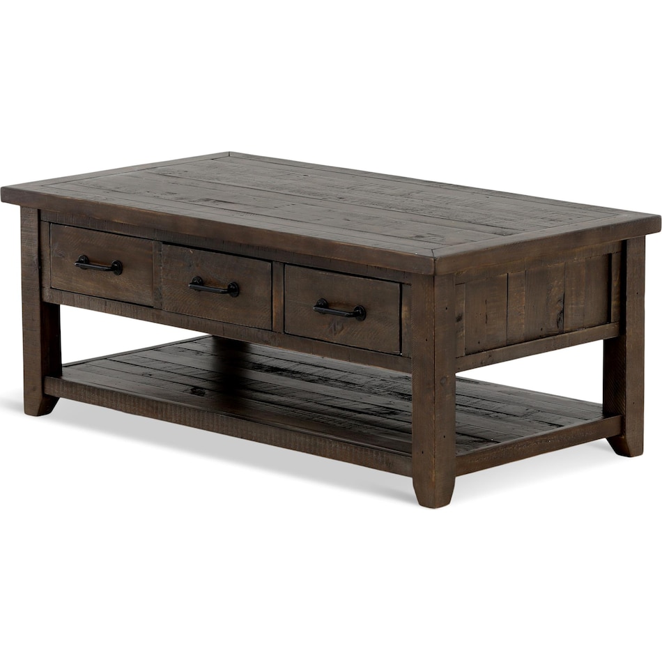 beckett occasional dark brown oc coffee table   