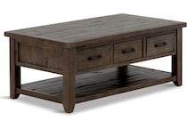 beckett occasional dark brown oc coffee table   