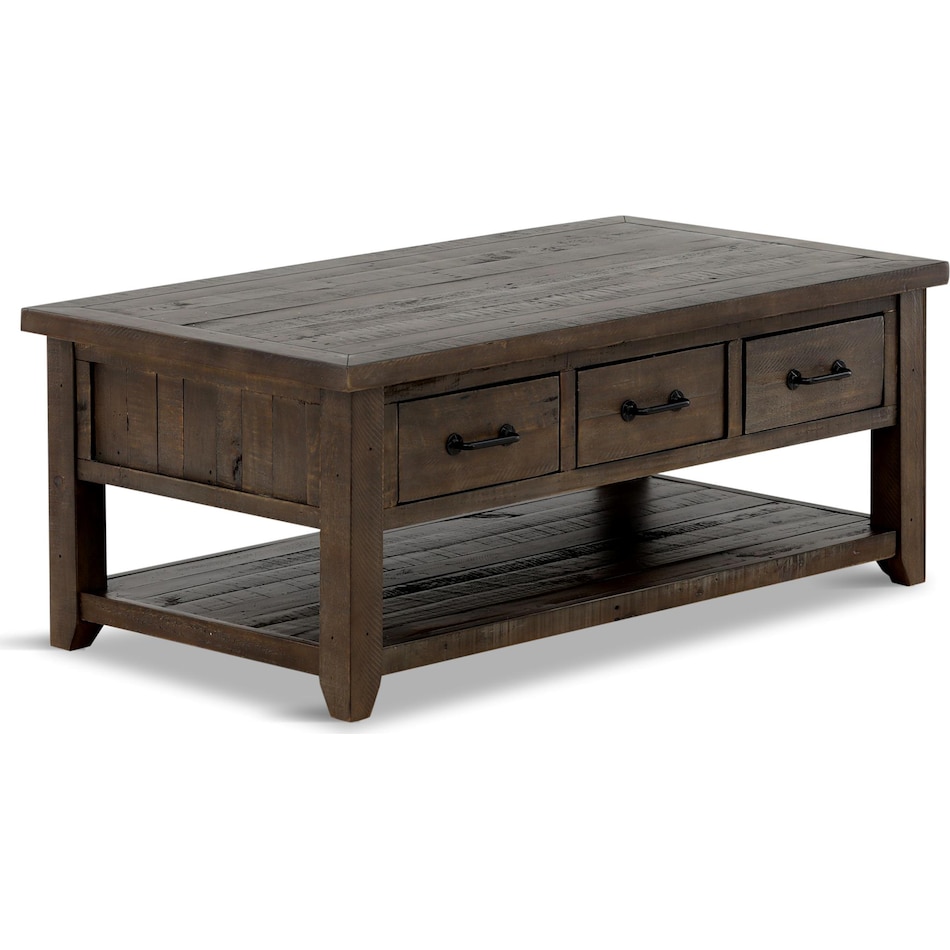 beckett occasional dark brown oc coffee table   