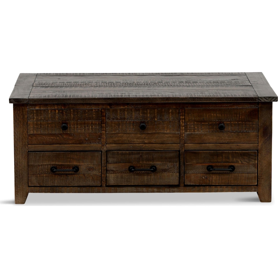 beckett occasional dark brown oc coffee table   