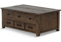 beckett occasional dark brown oc coffee table   