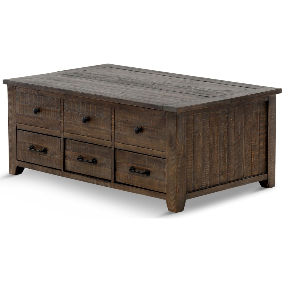 beckett occasional dark brown oc coffee table   