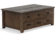 beckett occasional dark brown oc coffee table   