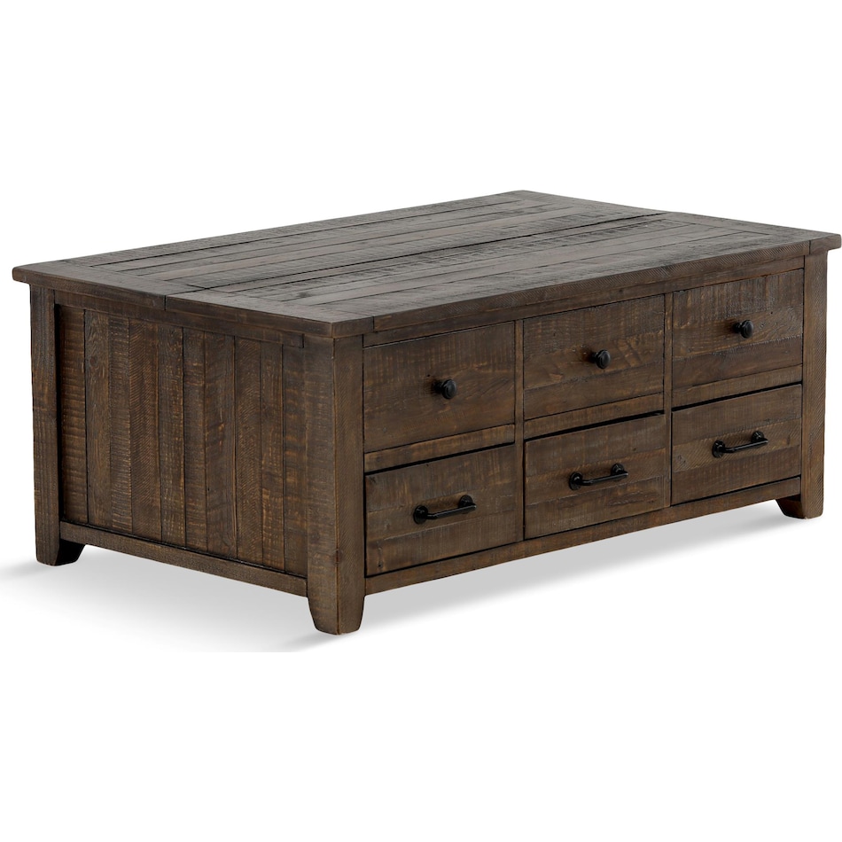 beckett occasional dark brown oc coffee table   