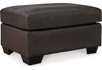 belziani living room dark brown st stationary leather ottoman   