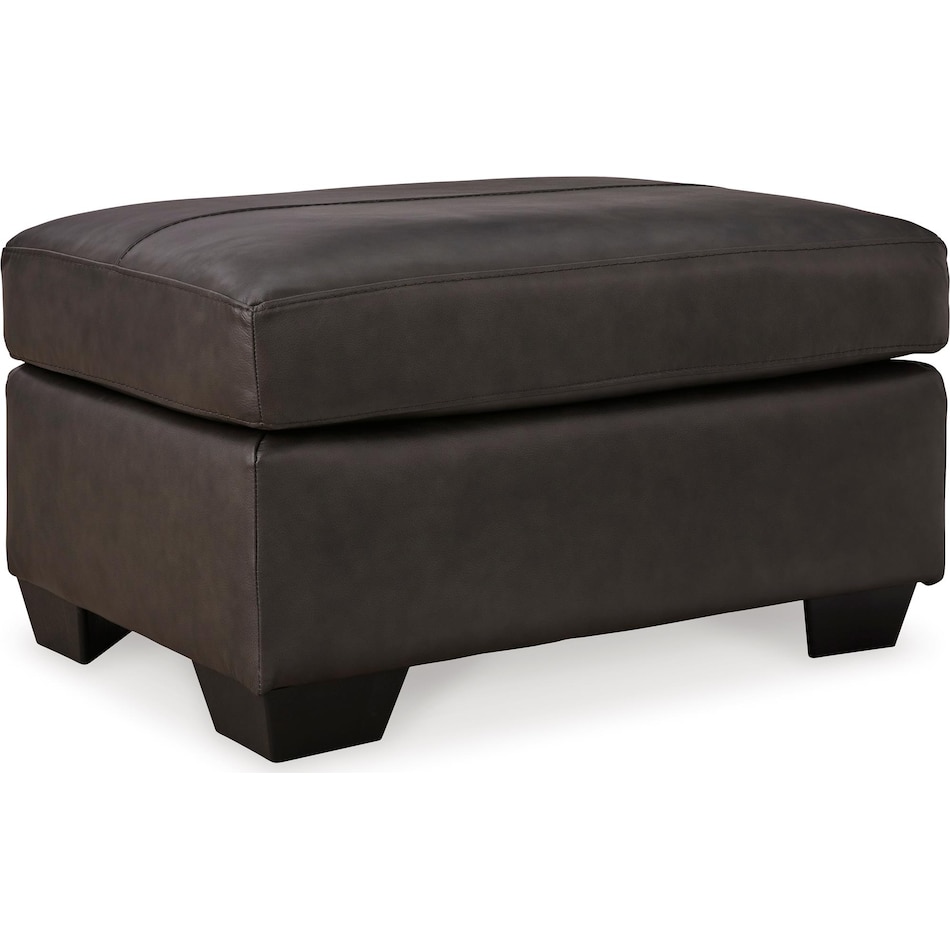 belziani living room dark brown st stationary leather ottoman   