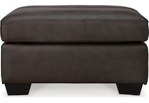 belziani living room dark brown st stationary leather ottoman   