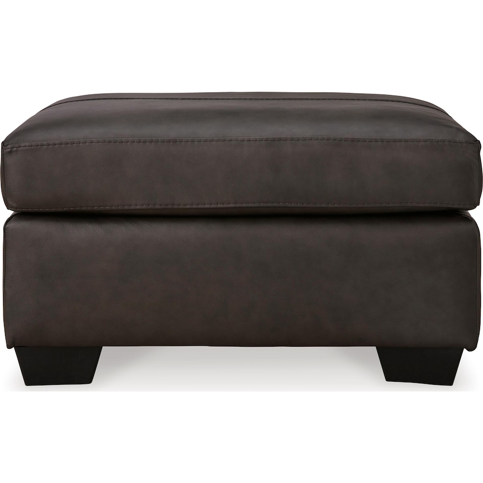 belziani living room dark brown st stationary leather ottoman   