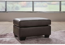 belziani living room dark brown st stationary leather ottoman   