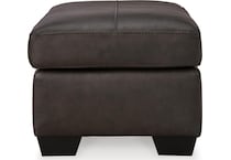 belziani living room dark brown st stationary leather ottoman   