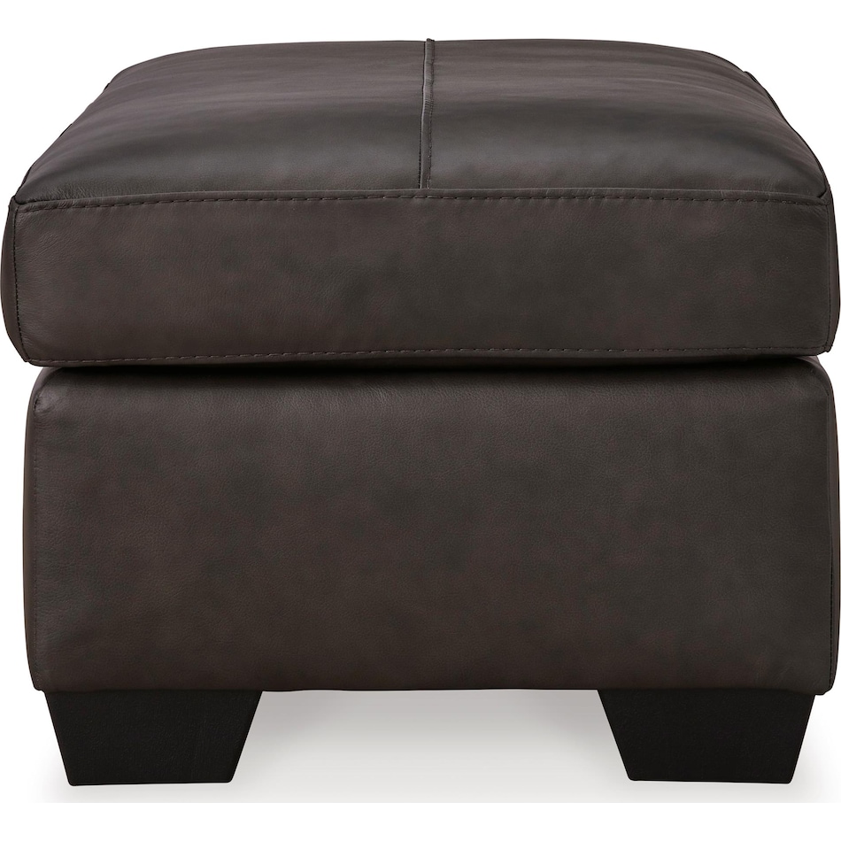 belziani living room dark brown st stationary leather ottoman   