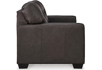 belziani living room dark brown st stationary leather loveseat   