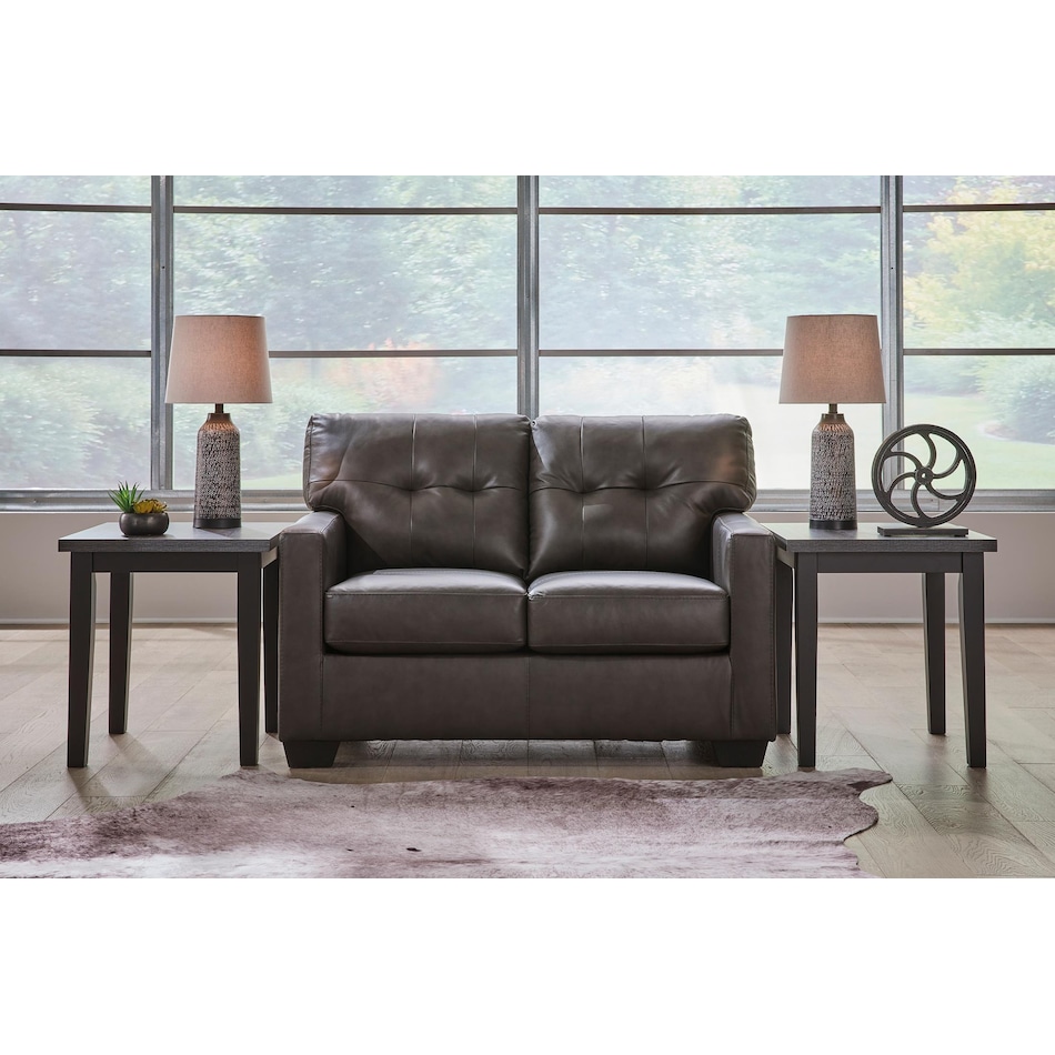 belziani living room dark brown st stationary leather loveseat   