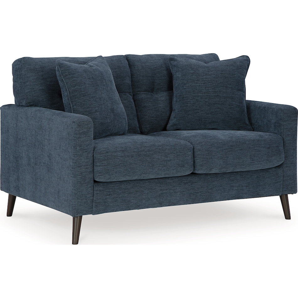 bixler living room dark blue st loveseat   