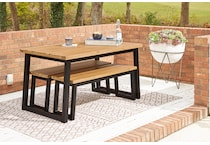 black   brown outdoor dining table p   