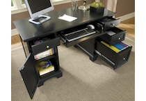 black of desk    