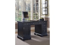 black of desk    