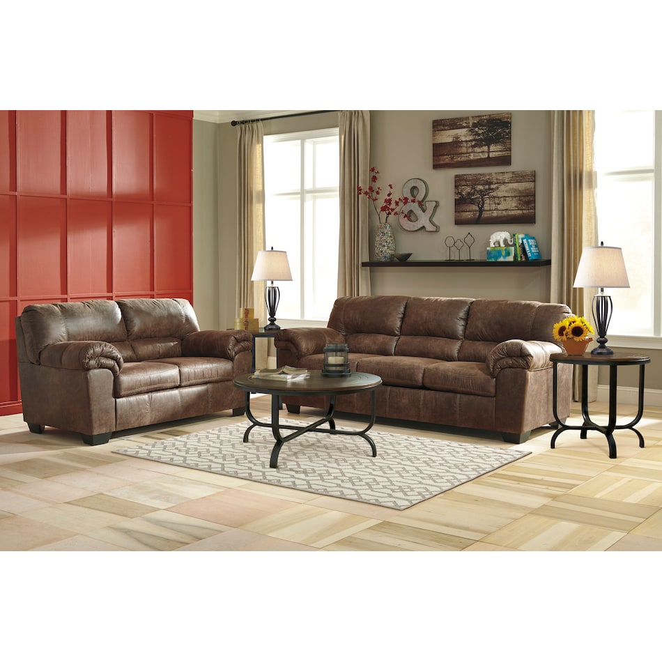 bladen brown st feo stationary fabric loveseat   