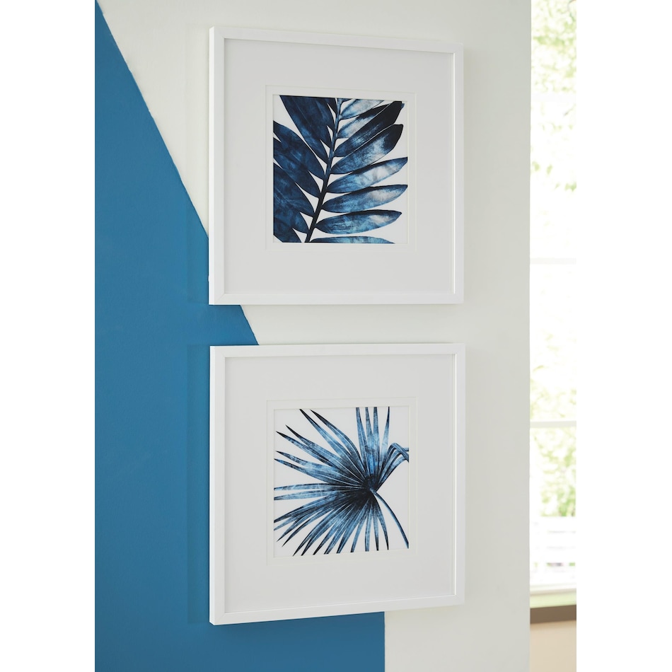 blue   white ac wall art a  