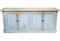 blue at wood accent piece   